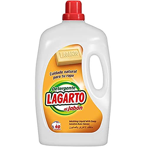 Lagarto Detergente Lavadora Liquido al JABÓN 40 lav. - 2960 ml.