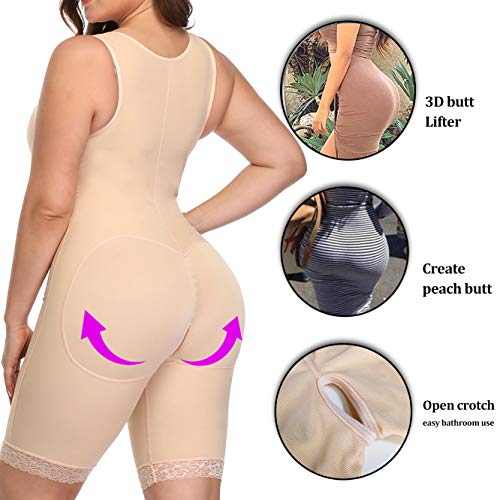 LaLaAreal Corsé de Mujer Cintura de Barriga Fajas modeladora Body Shaper Ropa Interior Plus Size