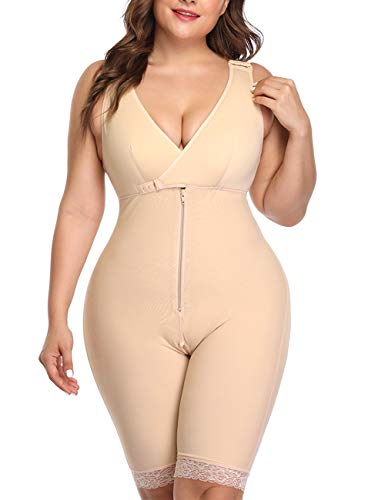 LaLaAreal Corsé de Mujer Cintura de Barriga Fajas modeladora Body Shaper Ropa Interior Plus Size
