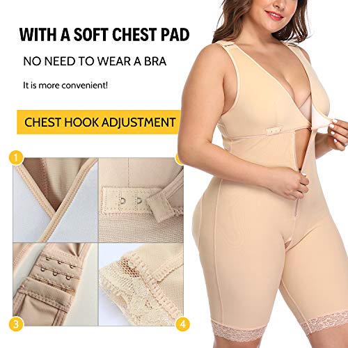 LaLaAreal Corsé de Mujer Cintura de Barriga Fajas modeladora Body Shaper Ropa Interior Plus Size