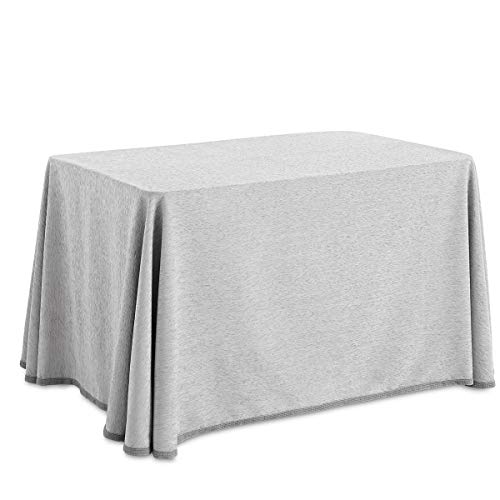 Lanovenanube - Falda Camilla Rectangular Chenilla - 70x120 cm - Color Gris Perla
