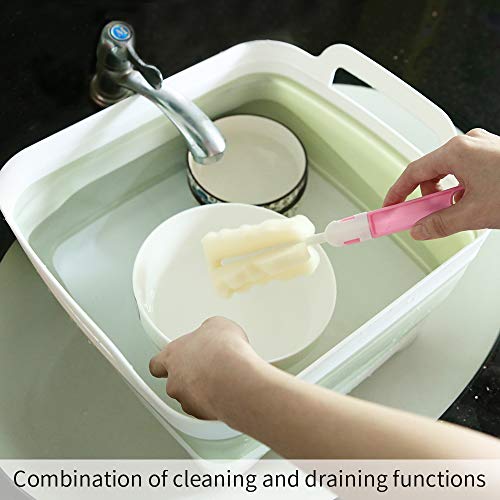 Lavabo Plegable, Fregadero de Cocina, Lavabo, Cesta de Almacenamiento de Frutas, Lavabo Cuadrado portátil, con Cesta de Filtro de Frutas y Verduras, Apto para Acampar y Salidas al Aire Libre