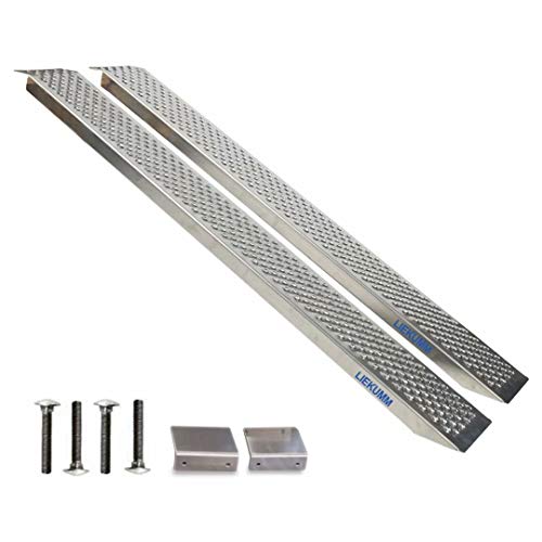 LIEKUMM 2 rampas de aluminio para motocicleta, carril de dirección de carga, carga máxima de 400 kg, longitud de 150 cm (AR20)