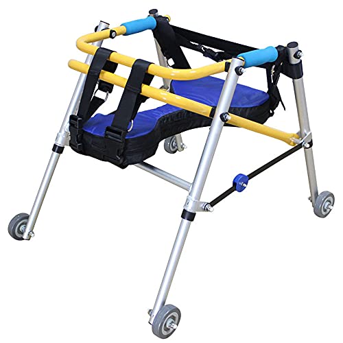 liliiy Andador para NiñO, ParáLisis Cerebral Caminante NiñO Ayuda De RehabilitacióN De Extremidades Inferiores Soporte De Entrenamiento Marco para Caminar,XL
