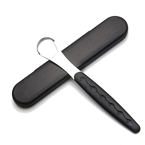 Limpiador portátil Limpiador de lengüeta Rascador Reutilizable Acero Inoxidable Boca Oral Caja de Viaje Caja de Viaje Negro/Azul/Verde Mango Antideslizante (Color : Rose Red)