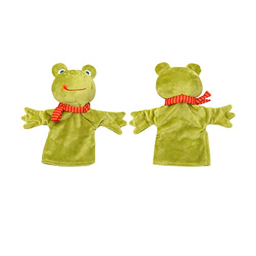 Lindos juguetes de marionetas de mano, marionetas de dedo pato rana juguete de felpa juguete de dedo para niños juego de roles espectáculo de marionetas regalo de cumpleaños 25cm Estilo ranita
