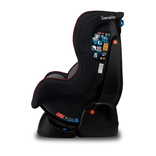 LIONELO Liam Asiento de seguridad Para niños 0-18 kg, Regulación gradual de 3 niveles, Cinturones de seguridad con 5 puntos, Montaje en el sentido de la marcha y a contramarcha