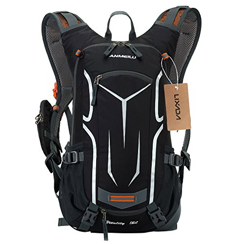 Lixada Mochila de Ciclismo Impermeable 18L Unisexo Respirable Ultraligero con Cubierta de Lluvia Mochila de Hombro para Ciclismo Montañismo Viajes