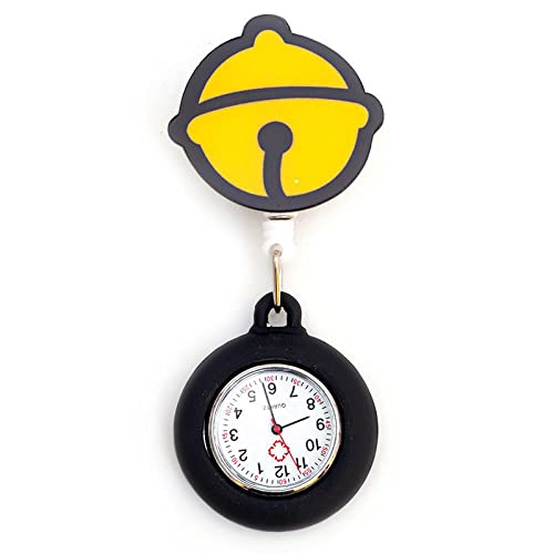 LLRR Enfermera Broche de Reloj,Reloj de Enfermera de Silicona retráctil para Mujer, Examen de Estudiante, Lista de Reloj-OO_Nurse,Relojes Bolsillo Médico Enfermera