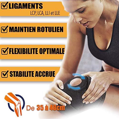 LOOPYZ Rodillera Protectora De Rótula Y Ligamentos, Férula de Rodilla, Respiración y Movimiento Respetuoso. Crossfit, Trotar/Correr, Senderismo, Tenis, Baloncesto, Hombres y Mujeres
