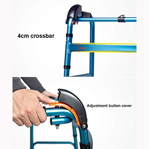 LXDDJZXQ Andador para Ancianos Walker, Escaleras for Subir Aluminio Plegable Marco Ligero for Caminar Caminante Ayuda for Caminar Caminante