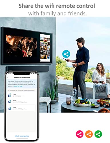 Mando a Distancia Universal, IR Control Remoto inalámbrico WiFi Todo en uno para Smart TV, televisores, Aire acondicionados, Infrarrojo. Compatible Smart Life & Tuya, Alexa y Google Home