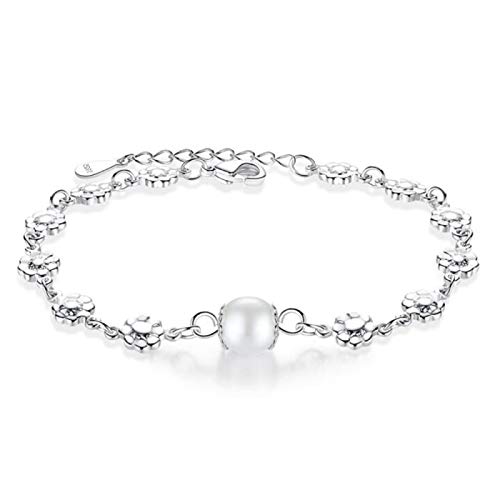 Mano Pulseras Brazalete Joyería Mujer Pulsera De Joyería De Plata De Ley 925 Retro Moda Mujer Perla Tipo