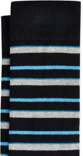 Marca Amazon - find. Calcetines por Media Pierna de Algodón Hombre, Pack de 7, Multicolor (Autumn Stripe), 44-47 EU, Label: 10-12 UK
