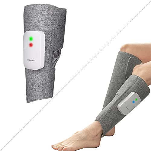 Masajeador Piernas,Máquina de Masaje de Piernas Eléctrica Inalámbrica con 3 Modos,2 Intensidades,Apagado Automático 15 Minutos,Masajeador de Masaje de Recargable de 1500 mAh,Para Aliviar el Dolor