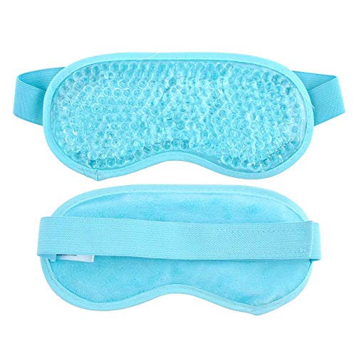 Máscara de ojos hielo para durmiendo,Cuentas de gel Paquete para ojos,Terapia de frío y calor para Círculos oscuros,Ojos secos,Sueño relajante,Migrañas,Dolores de cabeza,Alivio del estrés