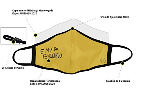 Mascarilla Higiénica de Tela Homologada Reutilizable - Emosido Engañado