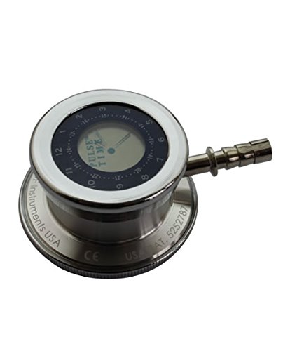 MDF® Pulse Time® Estetoscopio de una cabeza y reloj digital LCD 2 en 1 - Todo Negro (MDF740-BO)