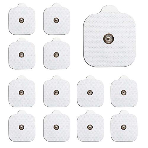 MED-FIT 5x5cm Flexi iSTIM 12 x 3.5mm Stud (tipo snap/boton) TENS Almohadillas autoadhesivas encajan con BEURER, SANITAS y VIRTUALMENTE todas las Maquinas de masaje TENS en Amazon.