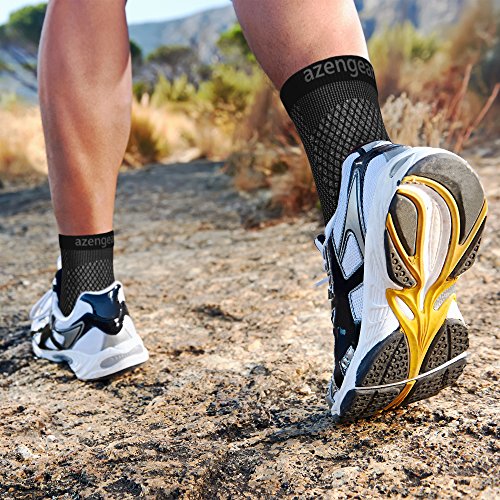 Medias de Compresión para la Fascitis Plantar para Hombre and Mujer - 24/7 Fascitis Plantar pie Arch Support Calcetín - Alivia Dolor - L/XL