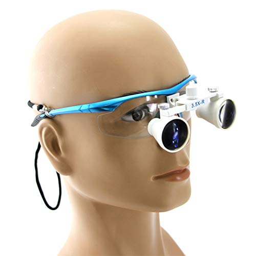 Médico Quirúrgico Dental Gafas Lupas 2.5X/3.5X, Head Mounted Medical Binocular Loupes, Utilizado en ortopedia, microcirugía, cirugía, con LED Cabeza luz