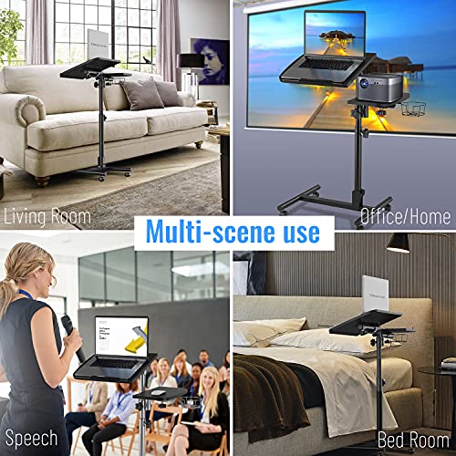 Mesa de ordenador portátil para sofá con ruedas, altura ajustable debajo del sofá, mesa de cama de hospital sobre silla, mesas de cama para minusválidos, ruedas con cerradura, negro mate