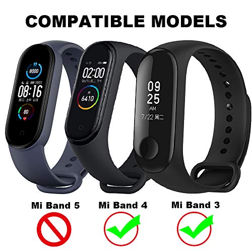 MONUARY 15 Piezas Correa para Xiaomi Mi Smart Band 4 / Mi Band 3 Pulsera, Silicona Reloj de Recambio Brazalete Coloridos Correas para Xiaomi Mi Band 3/4 [Compatible con Mi Smart Band 4]