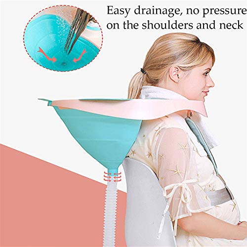 MTBASIN Portátil Lavabos de Peluquería Lavacabezas Portátil Cama Bañera Peluquería Lavado Champú Cuenca con Desagüe Tubo para Mayor, Discapacitado, Postrado en Cama y Minusválido