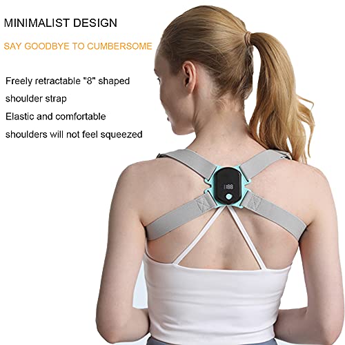 MZNTBW Corrector de Postura Digital Soporte para Corregir la Postura Corsé Ortopédico para Escoliosis Cifosis Ajustable Soporte de Clavícula, Cuello, Hombros, Alivia Dolor Espalda
