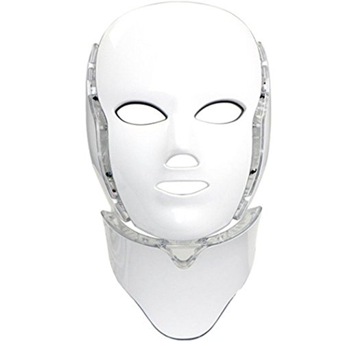 NBD® 7 Color LED máscara Light Therapy LED máscara Photon con cuello, Beaut Facial el cuidado de rajeunissement de la piel fototerapia Tratamiento máscara