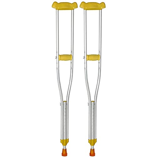 N\C Par de muletas para Las Axilas, muletas axilares de Altura Ajustable, ayudas con empuñaduras Suaves, Bastones duraderos para Pacientes con Lesiones en Las extremidades Inferiores, Gris LKWK