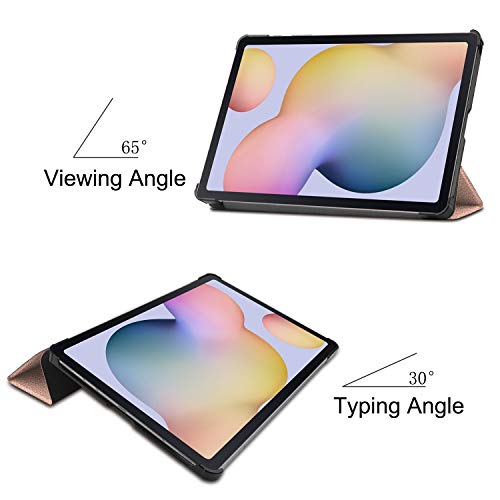 NUPO - Funda para Samsung Galaxy Tab S7 2020, ultra fina, de poliuretano, ultra ligera, con función atril, perfecta para Galaxy Tab S7 SM-T870/875 Oro Rosa