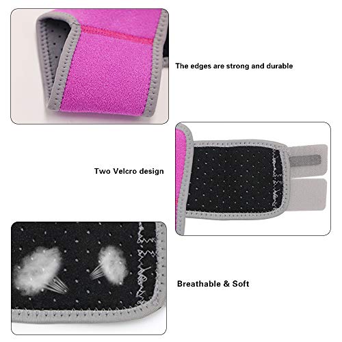 ONT Vendaje de Tobillo Niños 1 Par Ajustable Protectores de Tobillo Elástico Apoyo de Tobillo Niños para Fútbol Baloncesto Ciclismo Correr Bailar Protectores de Tobillo Rosa/S