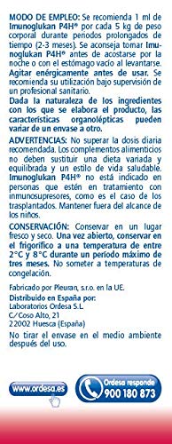 Ordesa Imunoglukan - Complemento alimenticio, con vitamina C que contribuye al correcto funcionamiento del sistema inmunitario, 250 ml, 1 unidad