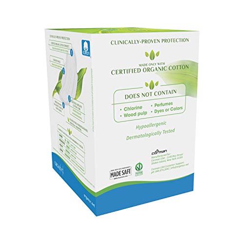 Organ(y)c, Compresas día con Alas Dobladas de Algodón Certificado 100% Biológico - 1 paquete x 10 unidades