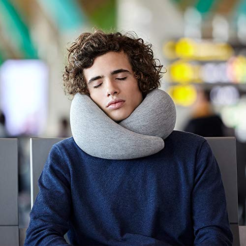 Ostrichpillow Go Almohada de Viaje viscoelástica con Memory Foam para el Dolor de Cuello a Dormir en Aviones, Tren, Coche – Color Aguamarina – Green