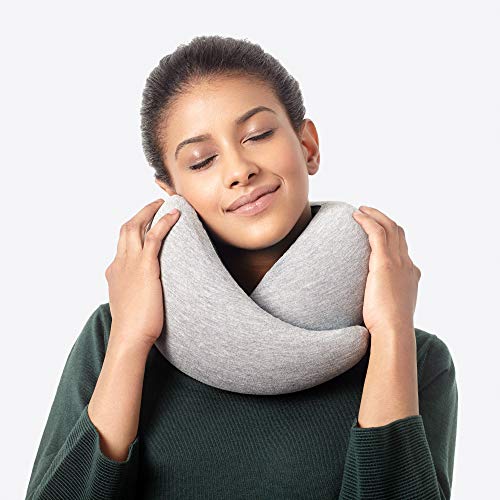 Ostrichpillow Go Almohada de Viaje viscoelástica con Memory Foam para el Dolor de Cuello a Dormir en Aviones, Tren, Coche – Color Aguamarina – Green