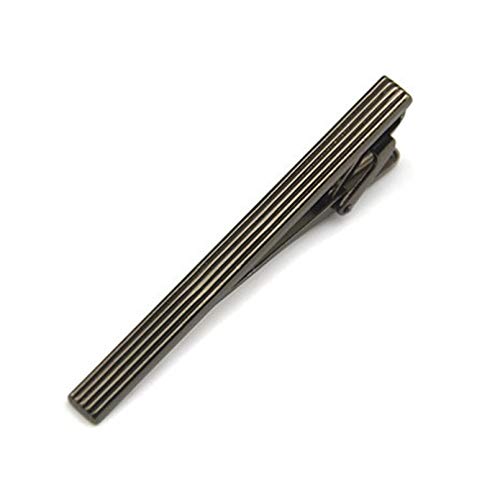 Owenqian Alfiler Corbata, Pisacorbatas, Moda Caballero Clip de Corbata Metal Colorido Rayas Verticales Simples Pasador de Corbata de Cuatro Colores Negocio