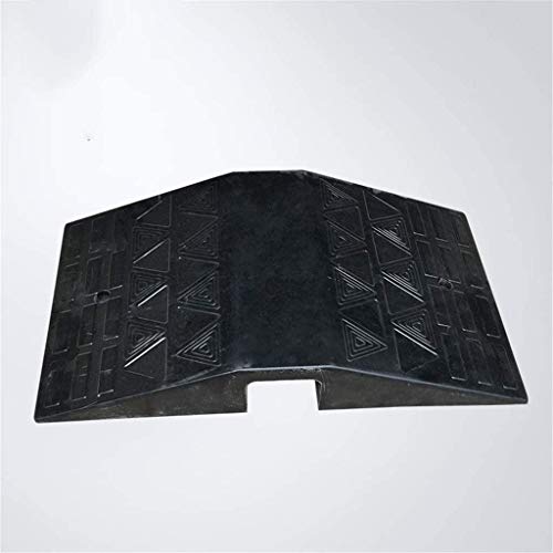PANGPANGDEDIAN Rampa de Seguridad Rampas de Doble vía, rampas de Transporte de vehículos Umbral de Garaje Rampas Rampas de Perro Cable Zona de desaceleración (Color : Black, Size : 40 * 70 * 11cm)