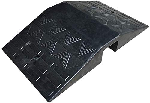 PANGPANGDEDIAN Rampa de Seguridad Rampas de Doble vía, rampas de Transporte de vehículos Umbral de Garaje Rampas Rampas de Perro Cable Zona de desaceleración (Color : Black, Size : 40 * 70 * 11cm)