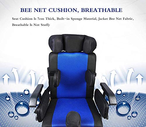 Parálisis Cerebral Adulto/Silla de Ruedas para niños Coche Multifuncional para discapacitados Totalmente Tumbado Reclinado Conducir Silla de Ruedas médica,Adult