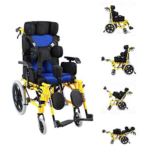 Parálisis Cerebral Adulto/Silla de Ruedas para niños Coche Multifuncional para discapacitados Totalmente Tumbado Reclinado Conducir Silla de Ruedas médica,Adult