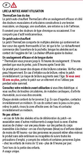 Patch Auto Chauffant Nuque Epaule Poignet x 2 Thermacare