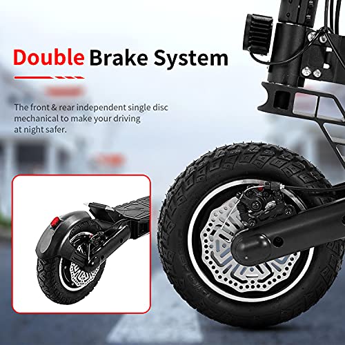 Patinete Eléctrico - Batería 48V/12,5 Ah hasta 50 Km de Autonomía, Neumáticos Todoterreno de 10 Pulgadas Scooter Eléctrico Plegable con Sistema de frenado Doble