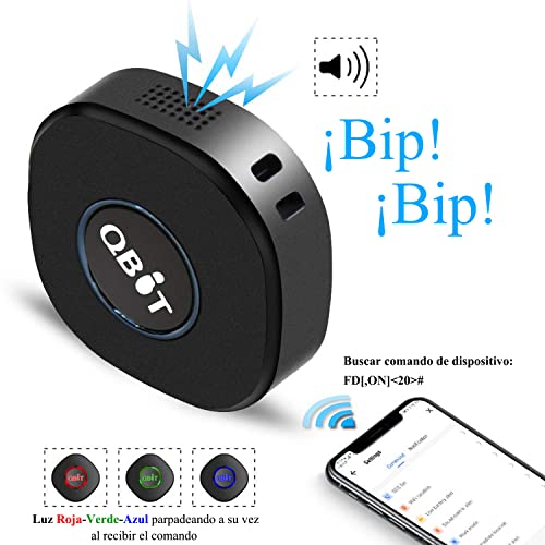 PjxerdQ Mini Localizador GPS para Niños, Tracker Tiempo Real Botón SOS, Llamada Bidireccional, Grabación, Geo-Fence, Alarma de Decibelios Altos, Rastreador para Ancianos Alzheimer Amnesia con SIM