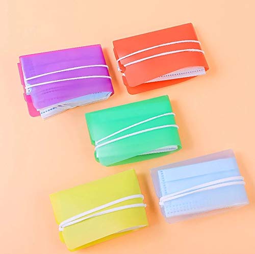 Porta mascarillas. Estuche portátil para guardar mascarillas. Caja de Almacenamiento de mascarillas anti polvo para la prevención de la contaminación. 4 Piezas