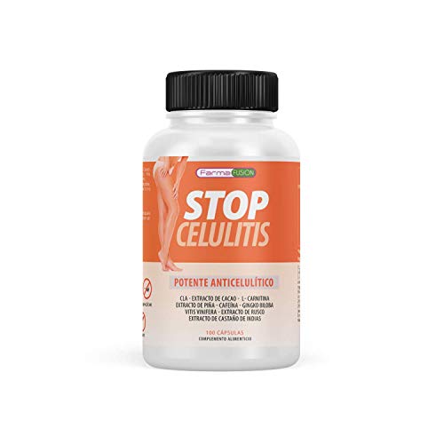 Potente Anticelulítico y Reductor Intensivo | Cápsulas reafirmantes y anticelulíticas naturales | Tonifica e hidrata la piel | Elimina la piel de naranja | CLA, L-Carnitina, Ginkgo Biloba | 100U.