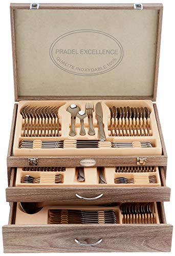 Pradel Excellence D635C-113 - Cubertería combinada, Color Plata