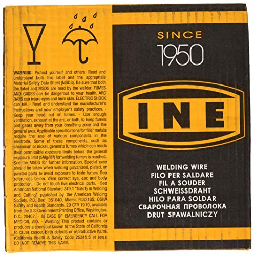 Proweltek-Ine PR1039 - Bobina de hilo de soladura forrado sin gas, 0,9 mm, 4 kg, color amarillo