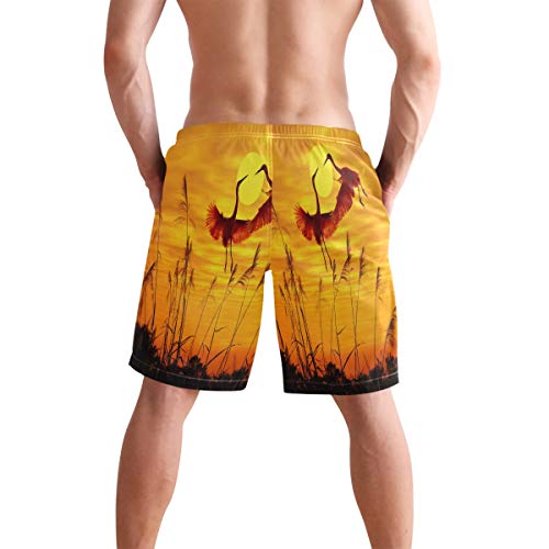 Puesta De Sol Japonesa Grúa Pájaro Bañador para Hombre Pantalones Cortos Bañadores Shorts para Hombres Natacion Piscina Surf Playa